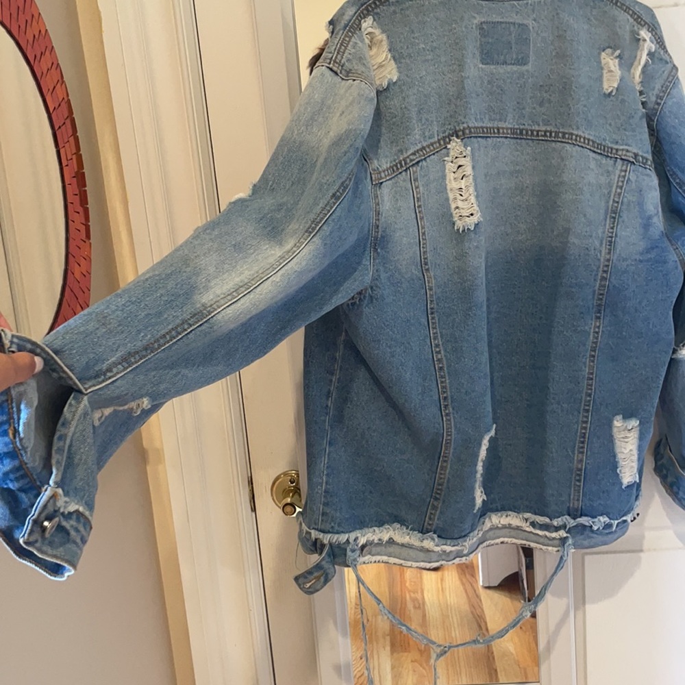 Destroyed Denim Over Sized Jacket - image 5